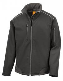 RESULT WORK-GUARD RT124 Ripstop Soft Shell Workwear Jacket With Cordura Panels-Black