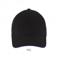 6-panelowa czapka z daszkiem SOL'S BUFFALO-Black/Royal
